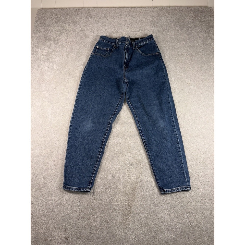 Levis SilverTab Mom Jeans Womens 31x27 Blue Medium Wash High‎ Rise Relaxed Taper